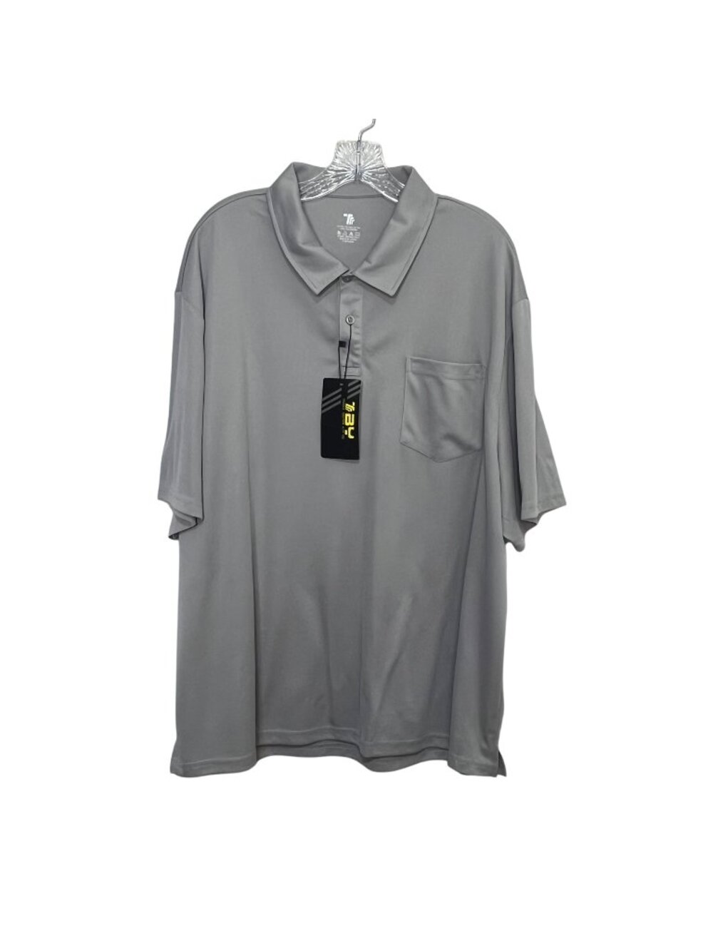 TBY Golf Polo Shirt Mens XXL Gray New Lightweight Short Sleeve Performance